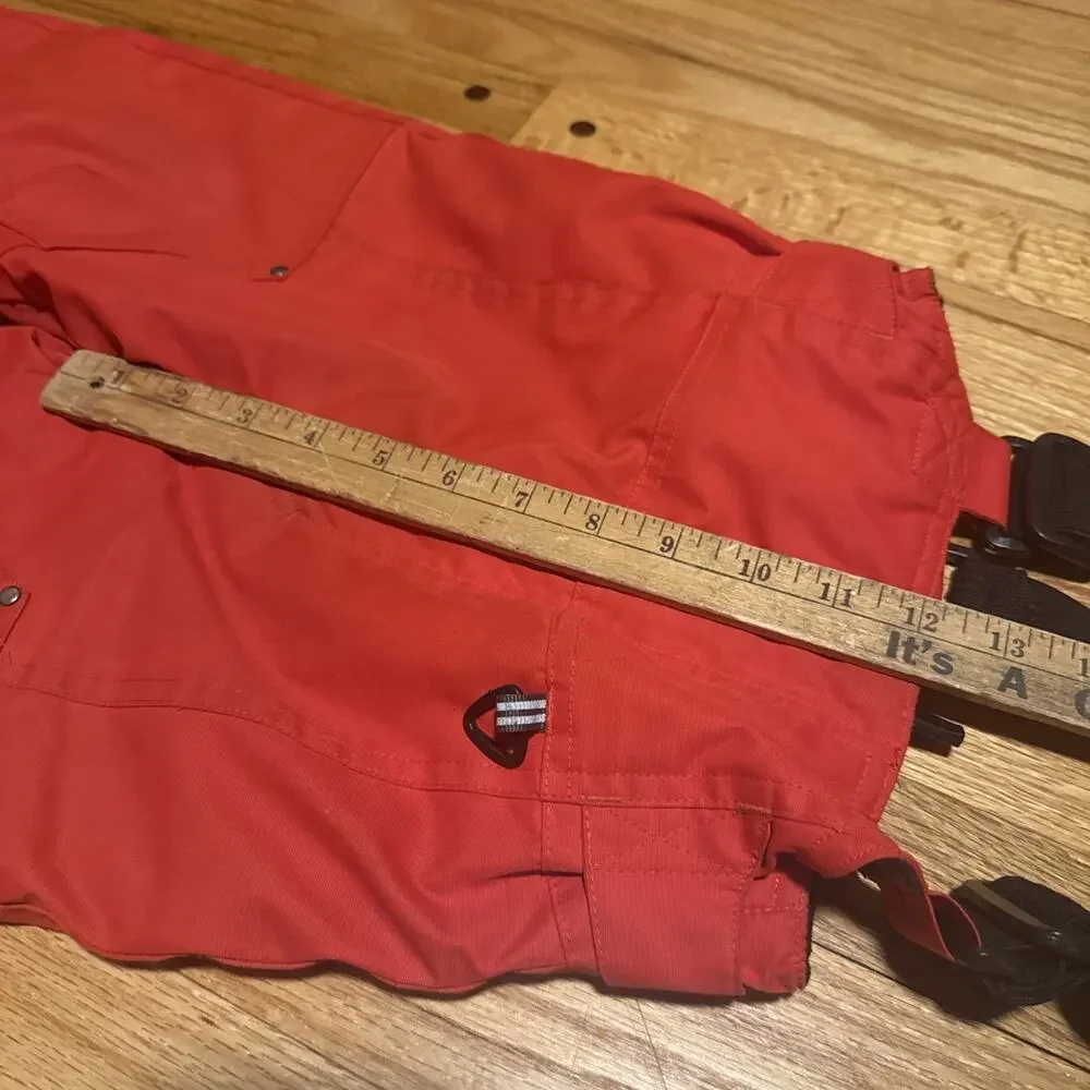 Obermeyer Red Snow Bibs Kids Size 4 Insulated Ski Snow Pants Waterproof